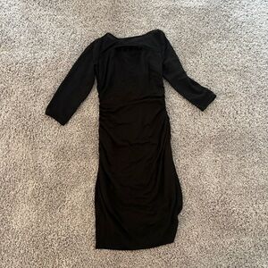 Cache Elegant Black Midi Dress
